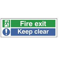Picture of Fire Exit Keep Clear Rectangular Sign