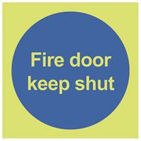 Picture of Photoluminescent Fire Door Keep Shut Sign