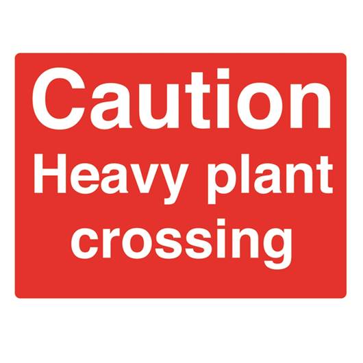 Picture of Caution Heavy Plant Crossing Sign