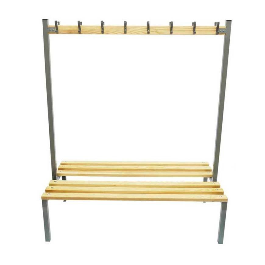 Picture of Double Sided Cloakroom Bench with Coat Hooks