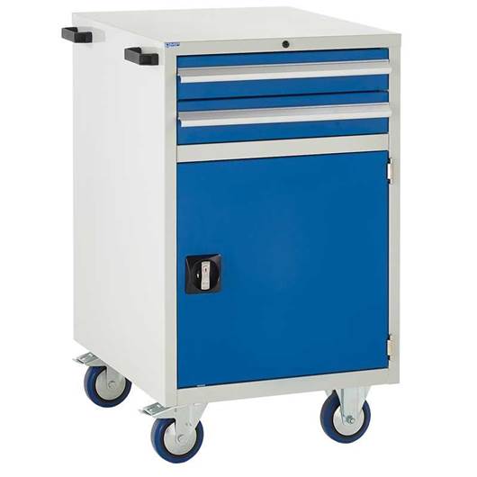 Picture of Mobile Euroslide 2 Drawer Cabinet with Cupboard